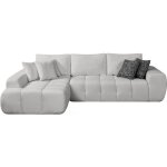 Canap� dangle gauche en tissu style bubble sidonie - 4 places - gris