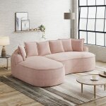 Canap� dangle modulaire - tissu chenille - forme en l - si�ge extra profond - accoudoirs larges - m�ridienne ...