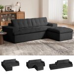 Canap� dangle noir de 215 * 175 * 48cm repose - pieds amovible / convertible canap� moderne en forme ...