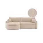 Canap� dangle reversible convertible 4 places vera en tissu bouclette - beige