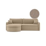 Canap� dangle reversible convertible 4 places vera en tissu bouclette - taupe