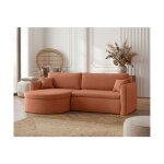 Canap� dangle reversible convertible 4 places vera en tissu bouclette - terracotta