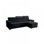 Canap dangle rversible rversible express sidney deluxe 140 cm cuir vachette noir ttires rglables ...