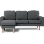 Canap dangle rversible en tissu gabby - 3 places - gris