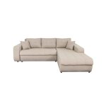 Canap� dangle droit 4 places suzie convertible en tissu - beige - l246 x 188 x 80cm - loungitude