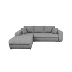Canap� dangle gauche 4 places suzie convertible en tissu - gris clair - l246 x 188 x 80cm - loungitude ...