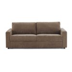 Canap� droit convertible express socca 3 - 4 places tissu marron