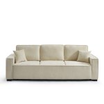 Canap� droit convertible gavi 3 places tissu beige