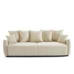 Canap� droit convertible opaline 3 places tissu beige