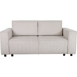 Canap� droit convertible en velours c�tel� montaigne s - 2 places - beige