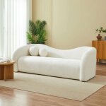 Canap� droit fixe bacala 3 places tissu chenille beige