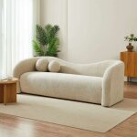 Canap� droit fixe bacala 3 places tissu chenille taupe