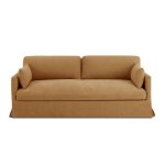 Canap� droit fixe d�houssable jatoba 3 places tissu orange