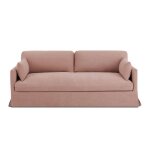 Canap� droit fixe d�houssable jatoba 3 places tissu rose