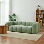 Canap� droit fixe tasta 3 places tissu vert olive