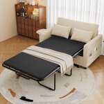 Canap� droite convertible 2 places port de chargement usb table dappoint pliante 2 draps et 2 oreillers ...