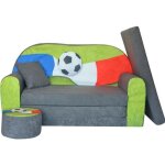 Canapé enfant convertible fortisline - football fan zone fr - tissu - gris - 2 places - quotidien Canapé enfant convertible fortisline - football fan zone fr - tissu - gris - 2 places - quotidien