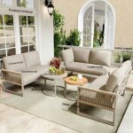 Canap� ext�rieur complet fauteuil angle tables pieds r�glables stabilit� sangles antid�rapantes entretien ...