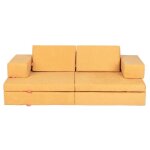 Canap fauteuil pour enfants - canap modulable enfant pour salon - canap enfant rorganisable - jaune ...