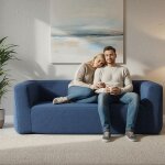 Canap� gonflable 2 places - relax4life - accoudoirs larges - housse amovible - canap� - lit 2 personnes ...