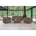 Canap� gonflable 3 places terracotta - camel - int�rieur & ext�rieur - housse en polyester pr�mium renforc�e ...