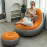 Canap� gonflable avec repose - pieds fauteuil gonflable exterieur pouf gonflable pour gaming et camping ...