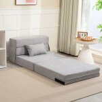 Canap� lit 1 place - fauteuil convertible - transformable en matelas - mousse haute densit� - coussin ...