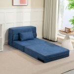 Canap� lit 1 place - fauteuil relax convertible - mousse haute densit� - coussin inclus - 210x80cm - ...