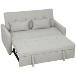 Canap� - lit 2 places 3 en 1 clic - clac - lit gigogne dossier r�glable tissu confort 158x85x85cm - marron ...