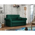Canap - lit columbus 128 - kronos 19 - vert - zig zag - bote de literie