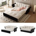 Canap� - lit convertible 3 - en - 1 lit de jour multifonctionnel - chaise longue extractible lit queen ...