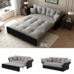 Canap� - lit convertible 3 - en - 1 lit de jour multifonctionnel - chaise longue extractible lit queen ...