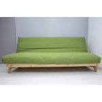 Canap� - lit convertible acuone - z�rich - naturel - hausse vert - 107 x 200 x 82 cm