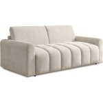 Canap� lit convertible express isadora - matelas 18 cm - couchage 140 cm - 3 places - beige