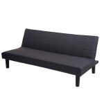Canap - lit convertible - invit - tissu gris anthracite - 2 places - fonction couchage occasionnel