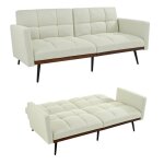 Canap� - lit convertible en m�lange de lin - canap� 2 / 3 places - dossier r�glable en 5 positions & ...