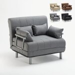 Canap� - lit convertible en tissu deborah twin - roi du relax - gris - convertible - contemporain - quotidien ...