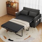 Canap� - lit double extensible port de chargement usb table dappoint pliantematelas 2 draps et 2 oreillers ...