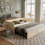 Canap� - lit extensible - mod�le d�pliable - id�al pour salon / chambre - 90 / 180 x 200 cm - velours ...