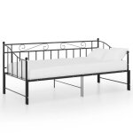 Canap� - lit extensible jill - noir m�tal 90x200 cm - avec petit lit fr7503