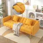 Canap� lit avec fonction lit couchage spacieux canap� 2 places pliant avec dossier r�glable et accoudoirs ...