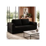 Canap� - lit pliable m�moire de forme soutien dorsal. futon convertible noir ? salon chambre petit espace. ...