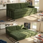 Canap� - lit pliant 6 en 1 en velours c�tel� convertible m�ridienne compact et gain de place 160x100 ...