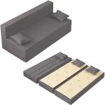 Canapé lit tretris convertible modulable réversible 3 places - tissu dehoussable et lavable couleur argent ... Canapé lit tretris convertible modulable réversible 3 places - tissu dehoussable et lavable couleur argent ...