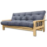 Canapé lit vienna futon gris 207x100x30 cm Canapé lit vienna futon gris 207x100x30 cm