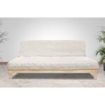 Canap� lit z�rich naturel hausse blan �cru 107 x 200 x 82 cm.