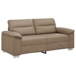 Canap� moderne chic sofa double - pour 2 personnes - par si�ge : 110 kg - cappuccino 140 cm similicuir ...