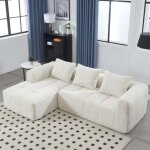 Canap� modulaire - 3 places - tissu chenille - r�versible - livr� mont�