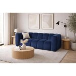 Canap� nuage 2 places grania ? tissu aspect velours bleu - 197 cm