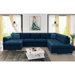 Chuck - canapé panoramique xxl - convertible avec coffre - 7 places - droit - bleu marine Chuck - canapé panoramique xxl - convertible avec coffre - 7 places - droit - bleu marine